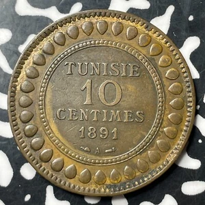 1891-A Tunisia 10 Centimes Lot#E7724 - Picture 1 of 2