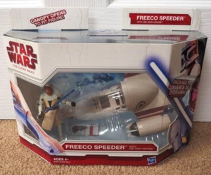 STAR WARS THE CLONE WARS - FREECO SPEEDER WITH OBI WAN KENOBI - SEALED - Bild 1 von 2