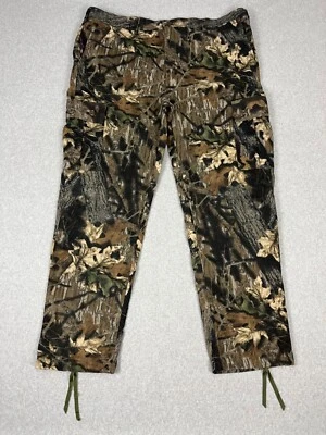 Vtg  Mossy Oak Hunting Pants Mens 2XL Camo Cargo Pockets Chamois Made USA - Image 1 of 4