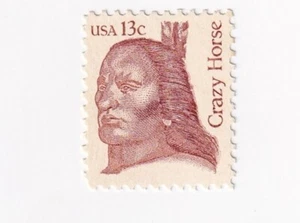 STAMP SCOTT 1855 "Crazy Horse" 13 CENT 1982 MH - Picture 1 of 1