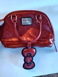 Loungefly Hello Kitty Red Embossed Purse Large Dom Satchel Bag