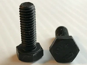 M6 x 1.0 x 18 mm Hex Head Cap Screw Bolt Class 10.9 Steel Black (Quantity 4-10) - Picture 1 of 1