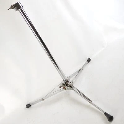 Soporte de platillo Ludwig trípode plano/base al ras cromado Chicago vintage años 60 choque/paseo Foto 1 de 4