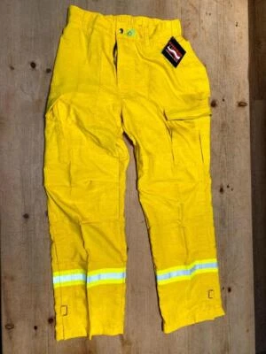 Crew Boss Nomex Wildland Fire Fighting Pants M32 Yellow Reflective 32x32 (e5) - Image 1 of 4