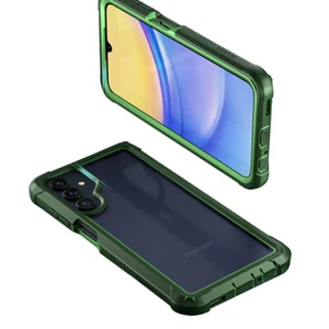 Case For Galaxy A15 5G 2024 Hybrid Shockproof Cover with Built-in Screen Green - Picture 1 of 8