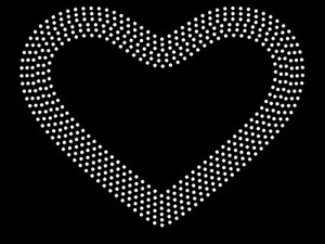 Hotfix diamante contorno amor transferencia corazón hierro caliente en -ideal regalo de San Valentín - Imagen 1 de 1