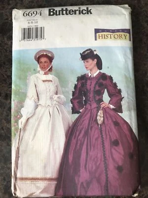 6694 UNCUT Butterick Pattern Misses Civil War Gone with the Wind Gown 6694 - Image 1 of 4