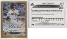 2022 Topps Chrome Gold Wave Refractor /50 Alek Thomas #RA-AT Rookie Auto RC