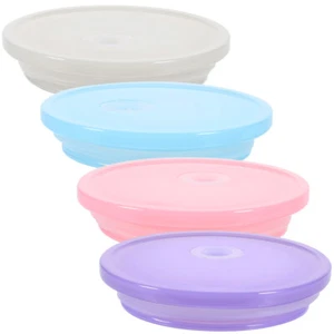 4 Pcs Mason Cup Lid Travel Water Replacement Lids for Glass Cups - Picture 1 of 12