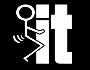 SCREW IT 5X5 Vinyl Decal / Sticker / Window Sticker Graphic - Picture 1 of 6