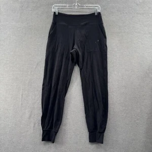 Lululemon Women’s size 8 black high waisted spandex stretch pocket joggers (flaw - Foto 1 di 10