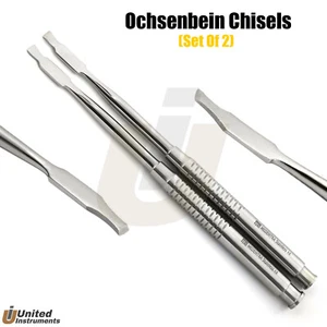 2 Pezzi Scalpello Dentale Osso Bue Splizione Parodontale Scalpelli Rimodellamento - Foto 1 di 3