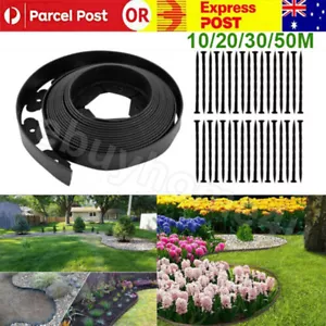 10-50M Flexible Garden Bed Edging Lawn Grass Border Paving Edge Rolls +30 Pegs - Picture 1 of 20