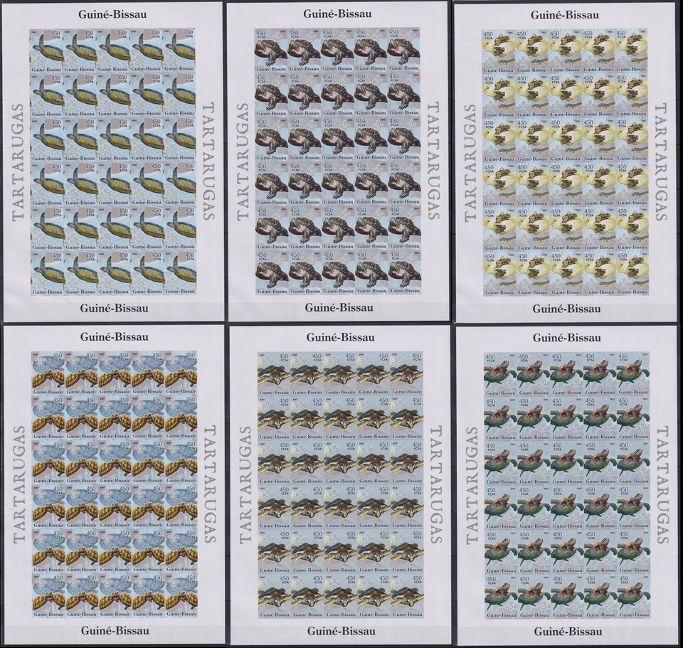 ST69I. Guinea-Bissau - MNH - Animals - Turtles - 2005 - Full Sheet - Imperf - Image 1 of 1