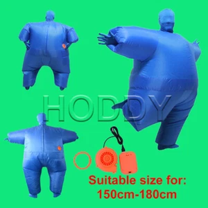 Blue Inflatable Fat Chub Suit Fancy Dress Party Costume Cosplay Jumpsuit Funny - Picture 1 of 4