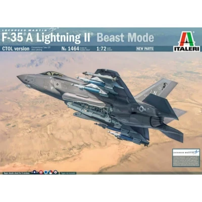 F-35 A LIGHTNING II BEAST MODE  kit monT. plast. 1:72  ITALERI 1464 - Immagine 1 di 4