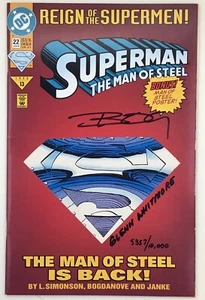 Man Of Steel SUPERMAN 22 Signed Jon Bogdanove Glenn Whitnore F-VF - Picture 1 of 12