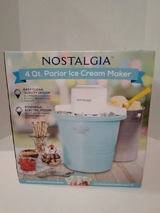 Gelatiera elettrica Nostalgia 4 quarti blu vecchio stile - Foto 1 di 8