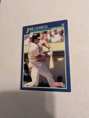 JOSE CANSECO 1991 SCORE #1 FREE SHIPPING  - Image 1 of 2