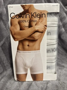 Calvin Klein 100% Cotton Classic Fit Mens Boxer Briefs 5 Pack Large NWT - Picture 1 of 5