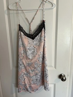 Sexy Cacique Chemise Estampado 18/20 ENCAJE MELOCOTÓN FLORAL Silky Lane Bryant  Foto 1 de 4