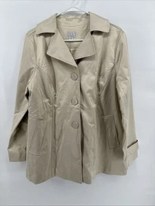 Joan Rivers Damen Baumwollsatin Swing Jacke Baumwoll-Polyester beige Gr. M NEU - Bild 1 von 9