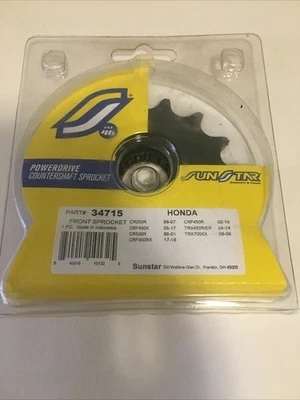 Sunstar 前钢埋头轴链轮 34715- 本田 CR250R、CRF450R、TRX 450R — 第 1/4 张图片