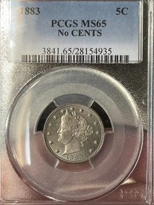 1883 Liberty Nickel - No CENTS (*Certified MS65 by PCGS*) - Sharp, Lustrous - Picture 1 of 6