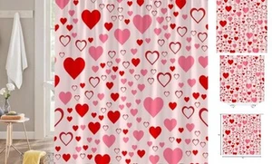 Valentine's Heart Shower Curtain Red Pink 70"W x 70"L (Pack of 1) Pink Red - Picture 1 of 5