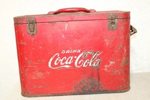 Airline Vintage Coca Cola Cooler With Bottle Opener ROUGH CONDITION - Picture 1 of 24