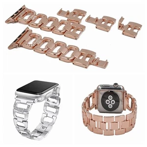Para Apple Watch Series Ultra 2 Ultra 9-1 SE Acero Inoxidable Diamante Lujo - Imagen 1 de 16