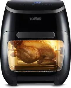 Tower T17076, 10-in-1 Digital Air Fryer Oven, Black, No Light