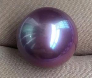 Charming 15mm South Sea Genuine Purple Lavender Round Loose Pearl UnDrilled 007 - Picture 1 of 1