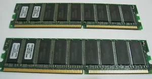 2x Kingston KM0215-SAFCC 995193-038.A00 512MB PC3200 ECC DDR RAM 1GB - Picture 1 of 1