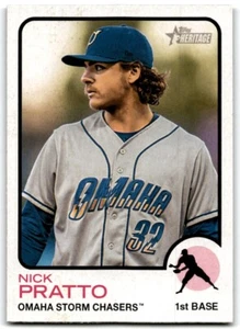 2022 TOPPS HERITAGE MINOR LEAGUE NICK PRATTO OMAHA STORM CHASERS #132 - Picture 1 of 2