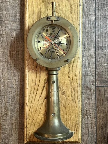 Vintage Ship Telegraph Converted To Wall Clock Engine Room Brass Home Decor Cover