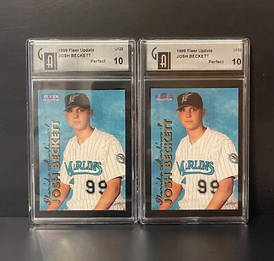 2ct 1999 Fleer Tradition Update Josh Beckett U122 GAI PERFECT 10 Rookie RC PSA  - Image 1 of 2