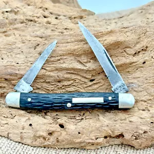 Vintage KA-BAR USA 2 Blade Carbon Steel Folding Pen Pocket Knife (194) - Picture 1 of 5