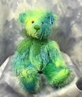 Russ+Plush+Teddy+Bear+ROLAND+Green+%26+Blue+Soft+Scruffy+Collection+New+with+Tag