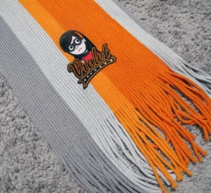 The Incredibles Violet Scarf with Tassels 8" x 47" Disney Pixar - grey / orange - Picture 1 of 4