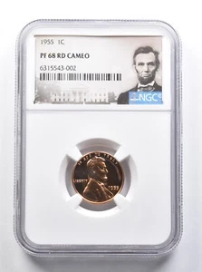 PF68 RD CAM 1955 Lincoln Wheat Cent NGC *8364 - Picture 1 of 3