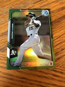 2015 Bowman Chrome Green Refractor #103 Brett Lawrie Oakland Athletics A’s 40/99 - Picture 1 of 3
