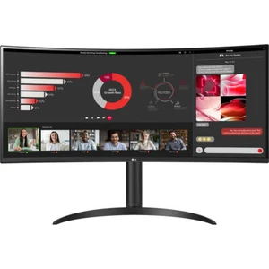 LG 34WR55QC-B 34" Curved UltraWide WQHD HDR 10 100Hz Monitor - Open Box - Picture 1 of 12