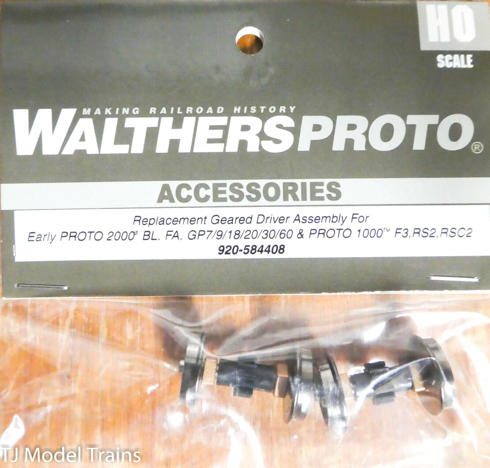 Walthers Proto HO #920-584408 Replacement Geared Driver for: Proto 2000 BL,FA,GP - Image 1 of 1