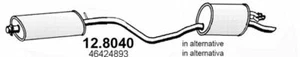 MARMITTA TERMINALE POSTERIORE FIAT PUNTO 1.2 93>99 ASSO 12.8040 46424893 - Imagen 1 de 1