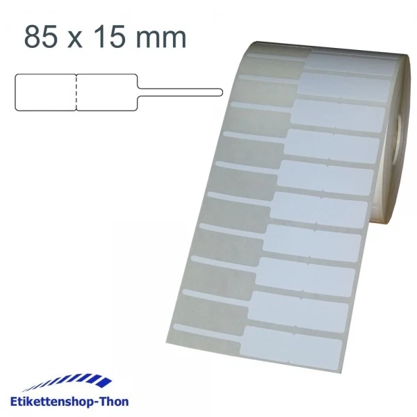 ETIKETTENSHOP THON Schmucketiketten / Juwelieretiketten auf Rolle - 85 x 15 mm - 2.500 Stück
