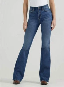 Wrangler Ladies BeSpoke Flare Jeans-112359281 - Picture 1 of 27
