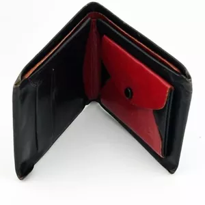 Vintage Lady Buxton Black & Red Leather Bifold Wallet 1930s-1940s? - Bild 1 von 10