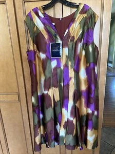 Oscar De La Renta Womans Sleeveless Dress 100% Silk Size 18 NWT $3114 - Picture 1 of 7
