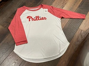 Philadelphia Phillies MLB Women's 4her by Carl Banks White Logo Shirt 2XL - NWT - Picture 1 of 6